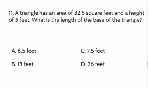 PLEASE HELP! 7th GRADE MATH AREA OF TRIANGLES! I HAVE TO DO ONLINE CLASSES BECAUSE OF CORONAVIRUS!