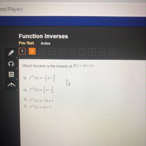 Inverse functions of f(x) = 2x+3