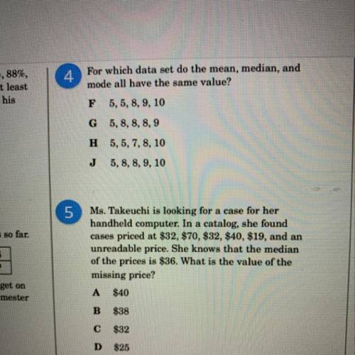 Please send help for 4 and 5! i will appreciate it so much!