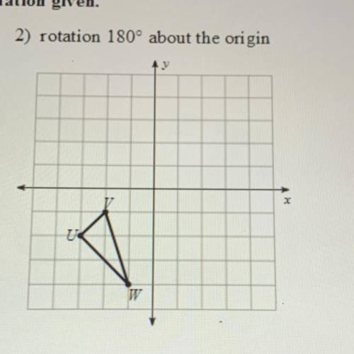 Rotation 180 degrees about the origin