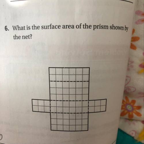 What is the surface area of the prism shown by the net?