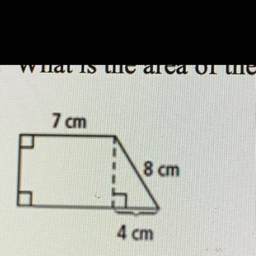 What is the area of the trapezoid below?
