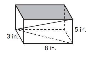 I NEED HELP WILL GIVE BRAINLIEST A rectangular box is 8 inches in length, 3 inches in width, and 5 i