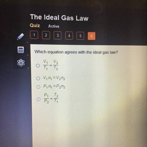 Which equation agrees with the ideal gas law?