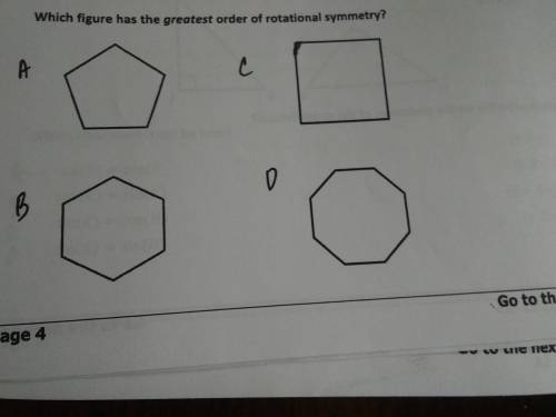 Which figure has the greatest order of rotational symmetry?