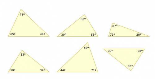 Which three triangles can be placed side by side around a common point so that the vertices form a s