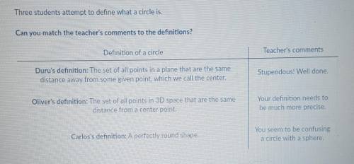 Match teachers comments to definitionsplease help guys ♡♡♡♡♡