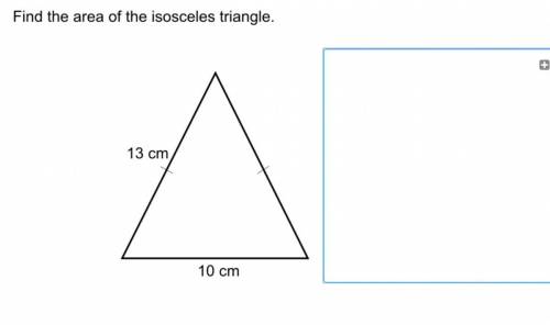 Area of the isosceles triangle