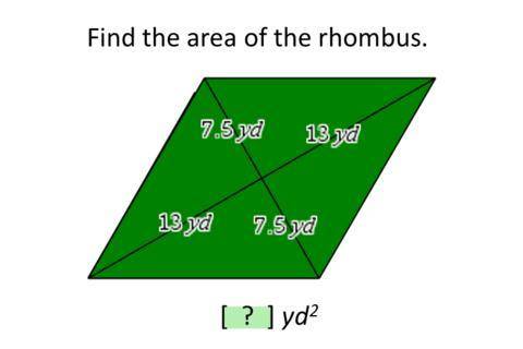 Find the area of the rhombus.