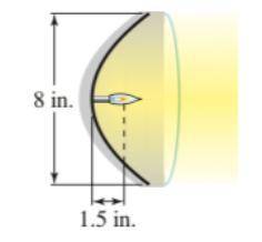 The filament of an automobile headlight is at the focus of the parabolic reflector, which sends ligh