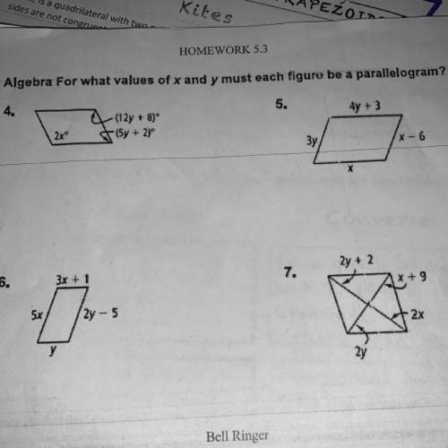 Can anyone help me ? It’s algebra using the parallelogram.