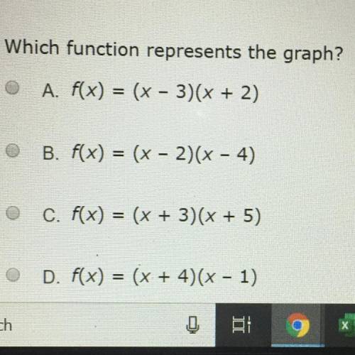 A graph is shown below. Which function renresent the graph?
