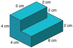 In the solid figure below, what is the volume of the top section of the figure? 9 cm 3 10 cm 3 20 cm
