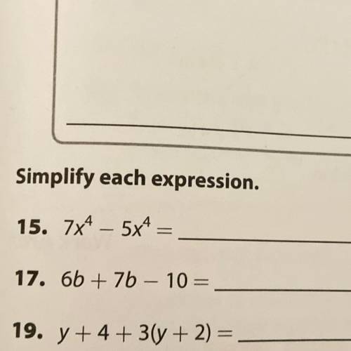 Please help me simplify the expression on number 19!!!
