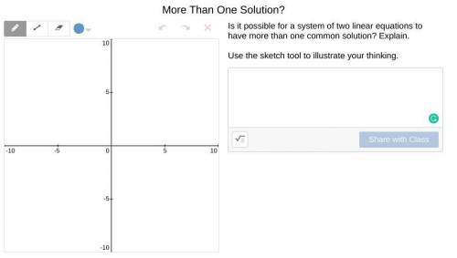 Is it possible for a system of two linear equations to have more than one common solution? Explain.P