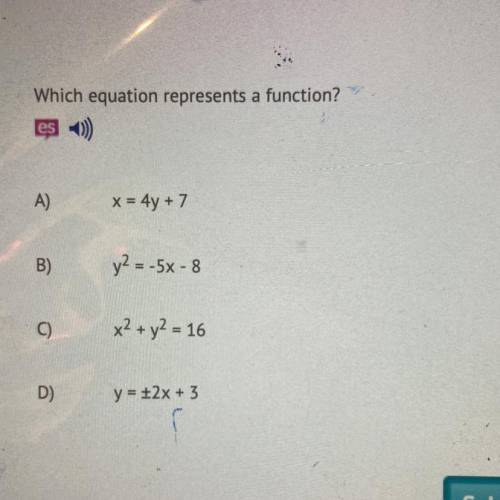 Which one is a function?