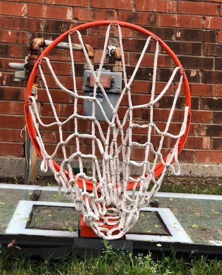 The strings of the net on this leaning basketball rim resembles.... Group of answer choices  chords