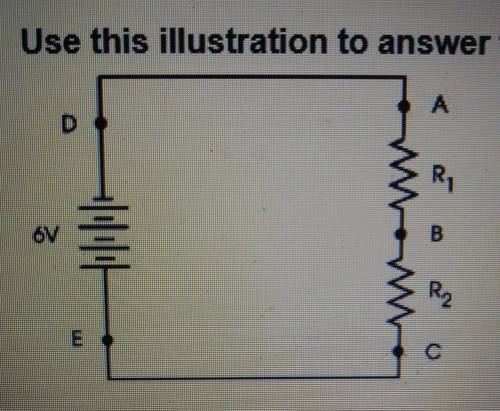 Look at the circuit illustrated in the figure above. Assume that the values of R1 and R2 are equal.