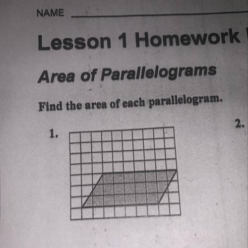 What is the area of each parallelogram