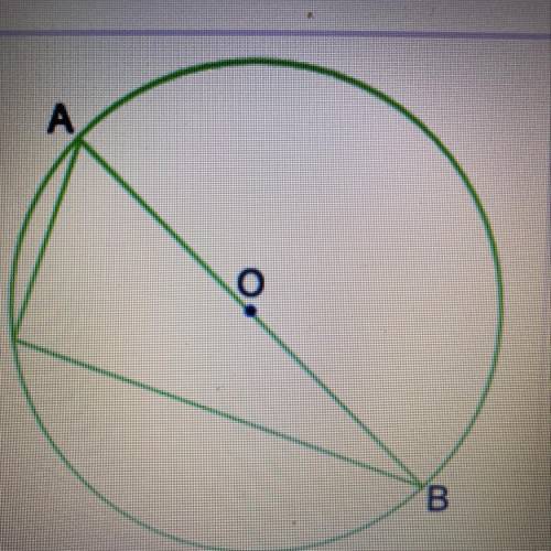 2. AB is a diameter of a circle, center O. C is a point on the circumference of the circle, such tha