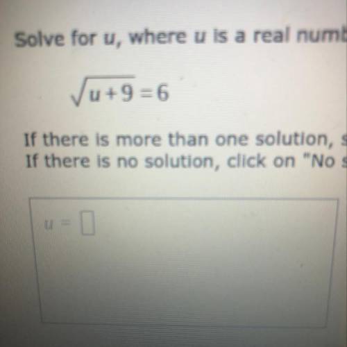 How do you solve for U since it is a real #
