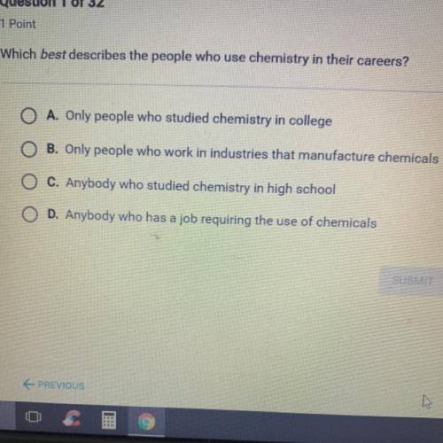 Which best describes the people who use chemistry in their careers?