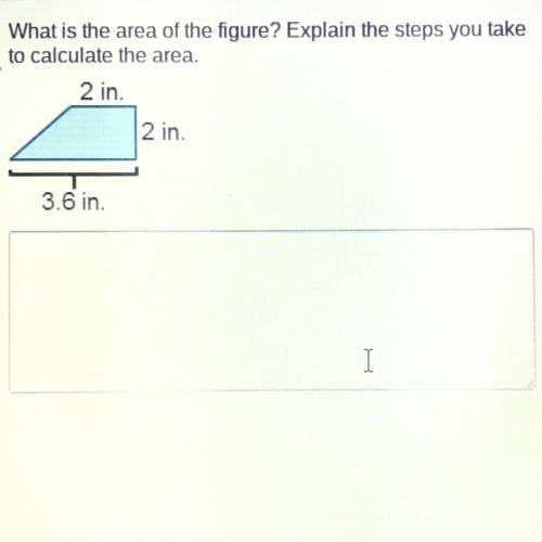 What is the area of the figure? Explain the steps you take to calculate the area. HELP PLEASE!!!