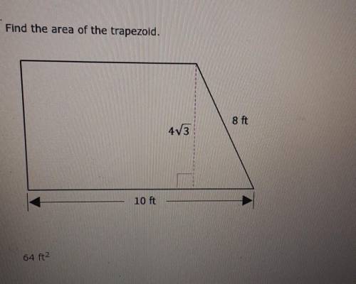 Find the area of a trapezoid