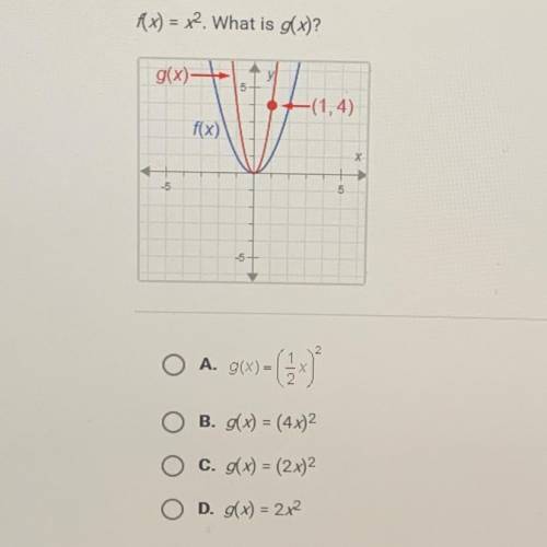 f(x) = x^2. What is g(x)?  Help help help ASAP please  15 (POINTS)