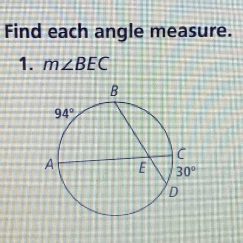 Find the angle measure and show work. (100pts)