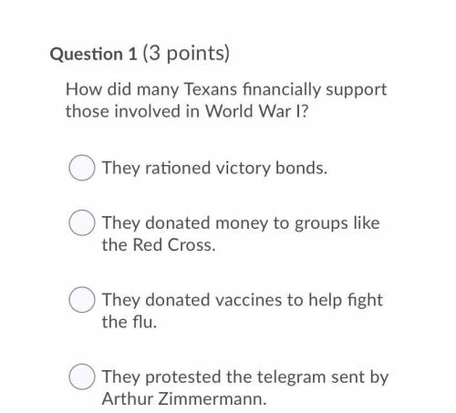 How did many Texans financially support those involved in the world war l?