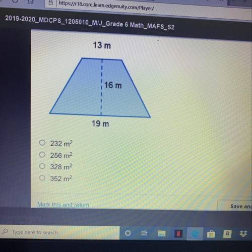 What is the area of the trapezoid??