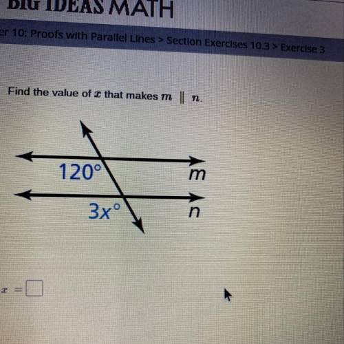 Find the value of 2 that makes m || n. 120° AE AS 370