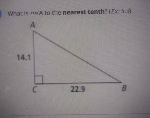 What is m<A to the nearest tenth?