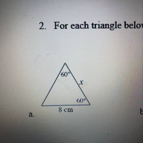 I need to solve for x... and what method did you use for this triangle