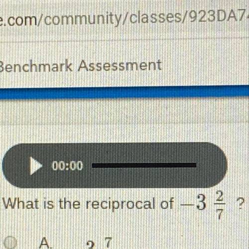 What is the reciprocal of - 3