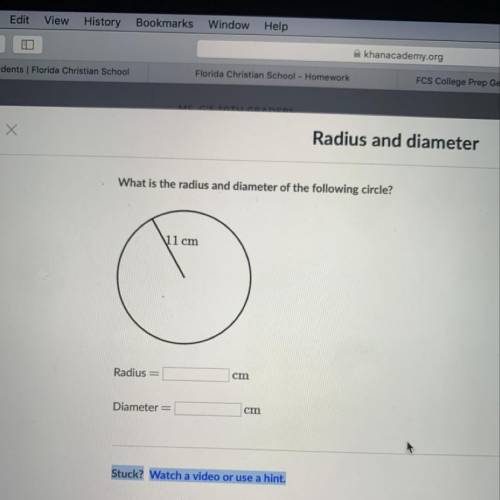 What is the diameter and radius?