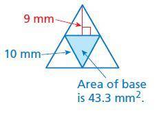 Use the net to find the surface area of the regular pyramid. mm2