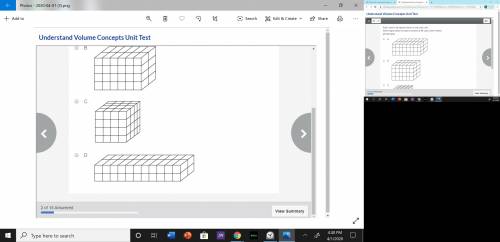 Each cube in the figures below is one cubic unit. Which figure does not have a volume of 48 cubic un