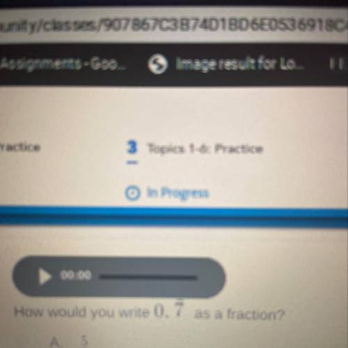 How would you write 0.7 as a fraction
