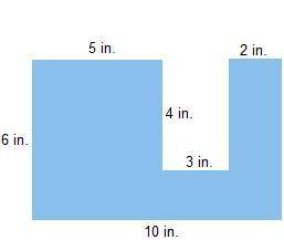 What is the perimeter of the shape? 30 inches 40 inches 60 inches 72 inches
