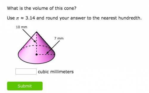 What is the volume of this cone?