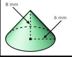 What is the volume of the cone to the nearest cubic millimeter? (Use π = 3.14)