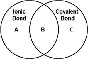 A template of a Venn diagram representing common and differentiating characteristics of covalent and