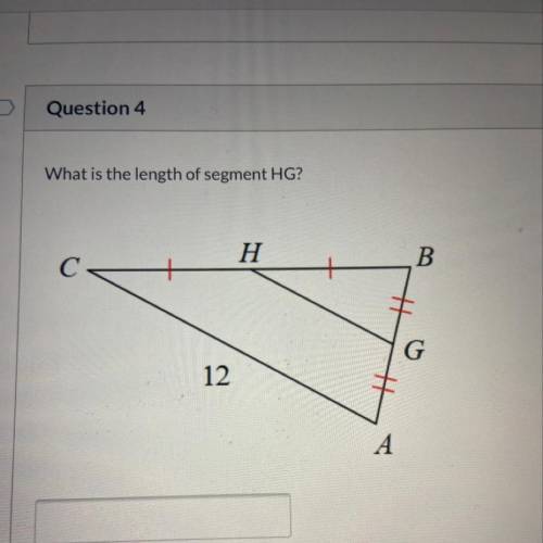 What is the length of segment HG? C
