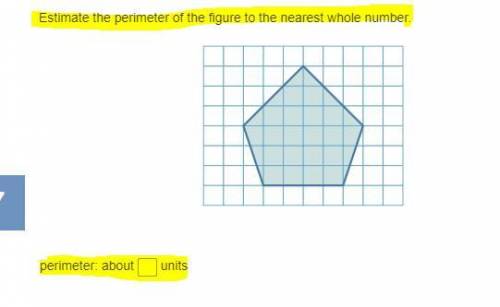 Estimate the perimeter of the figure to the nearest tenth.