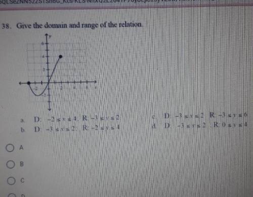 Give the domain and range of the relation?