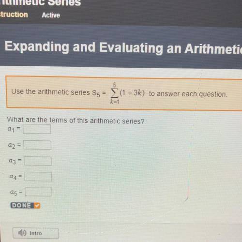 What are the terms of this arithmetic series?