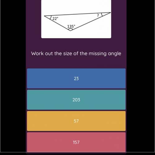 What’s the size of the missing angle