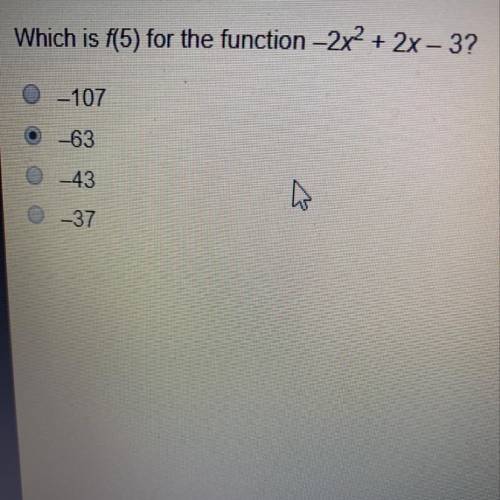 Which is f(5) for the function -2x